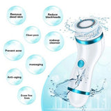 Cnaier Face Cleaning Brush 4-in-1 with Interchangeable Heads