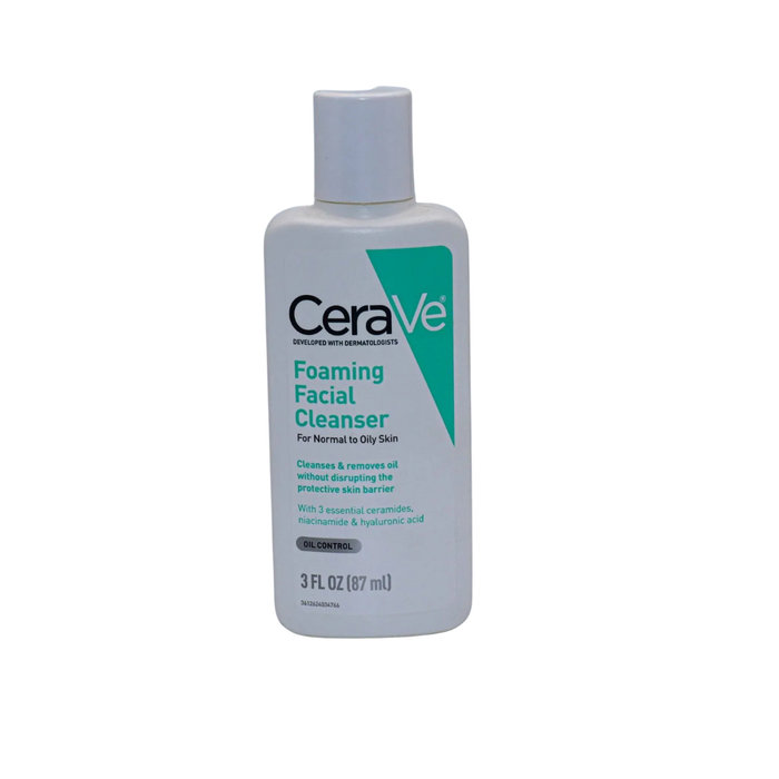 Cerave Foaming Facial Cleanser 087ml Normal To Oily Skin