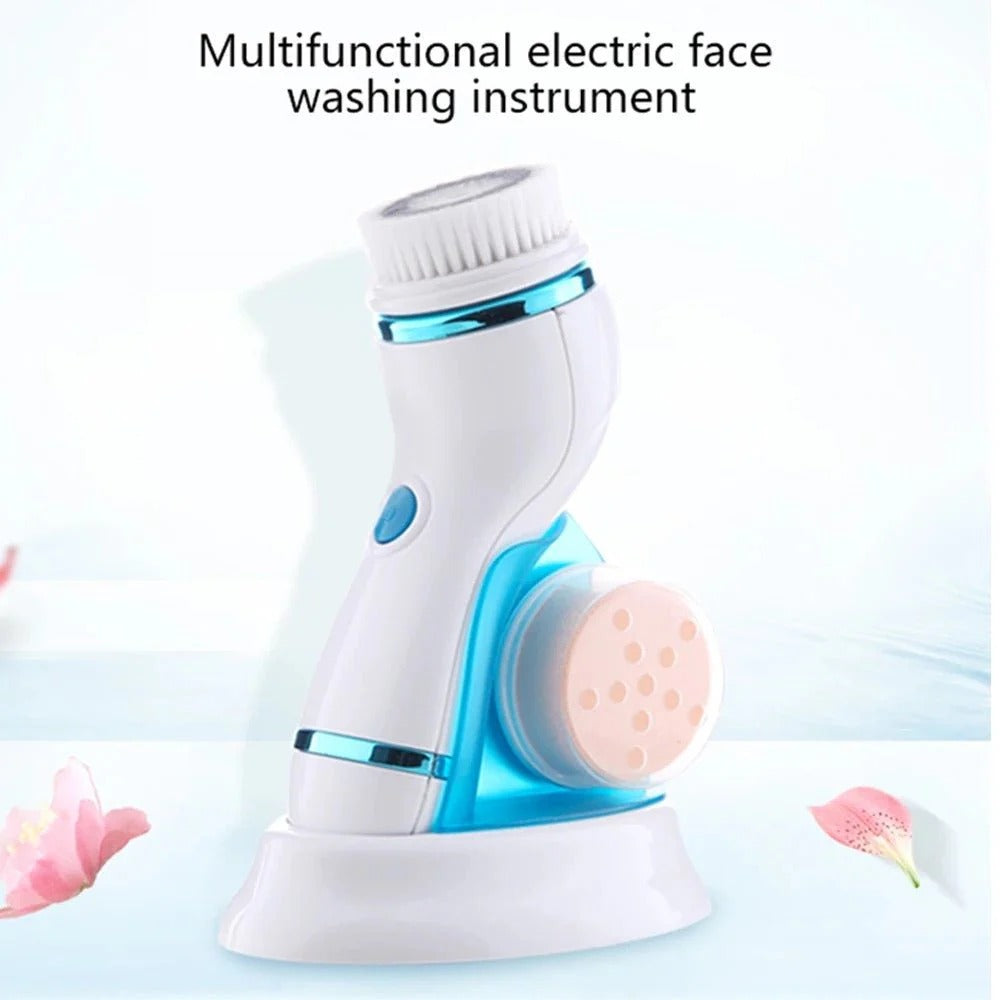 Cnaier Face Cleaning Brush 4-in-1 with Interchangeable Heads