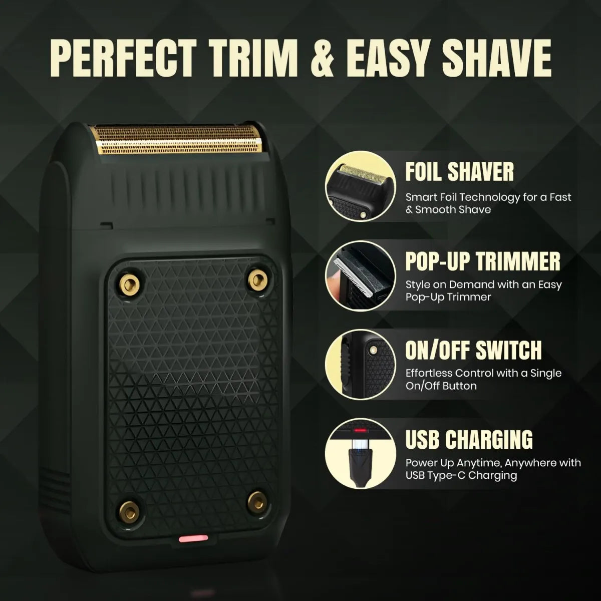 VGR Shaver V-353 – Rechargeable Electric Shaver