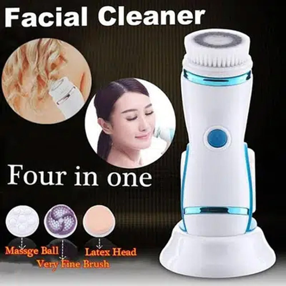 Cnaier Face Cleaning Brush 4-in-1 with Interchangeable Heads