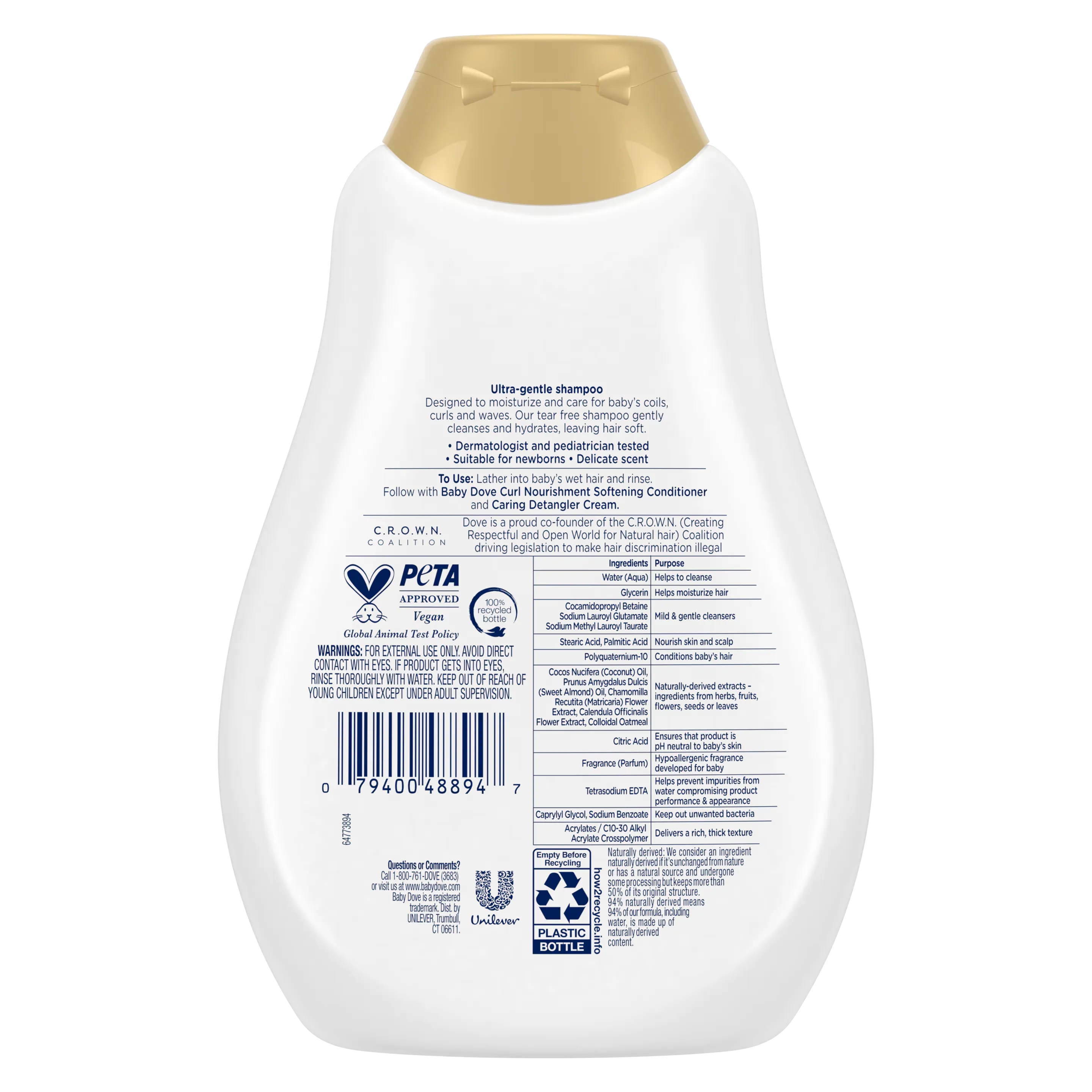 Dove USA Baby Shampoo 384ml Curl Nourishment