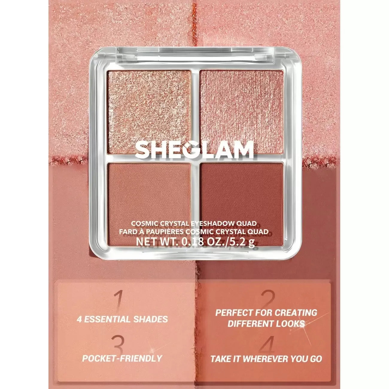 Sheglam Cosmic Crystal Eyeshadow Quad Charm 5.2g