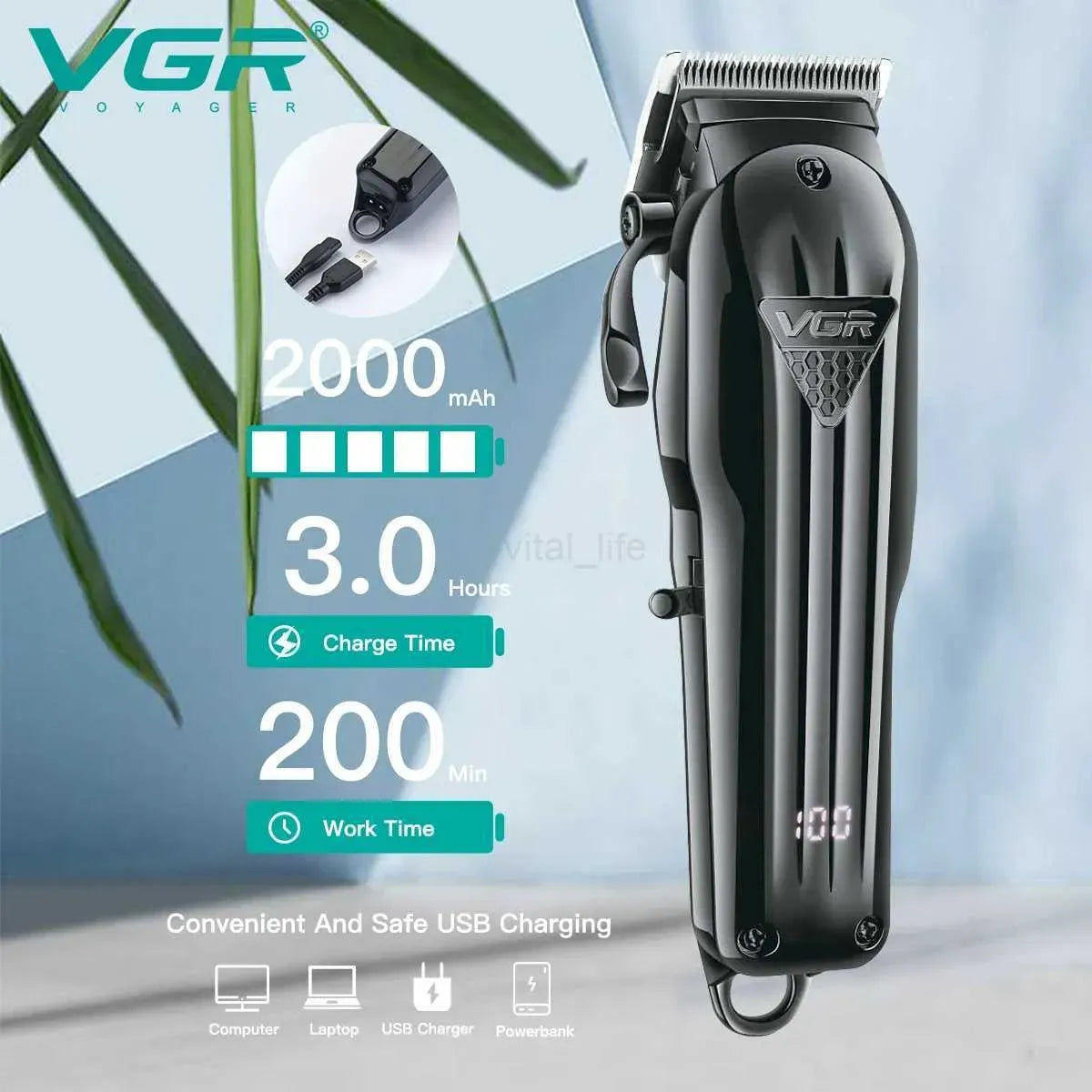 VGR Hair Trimmer V-982 – Rechargeable Precision Trimmer