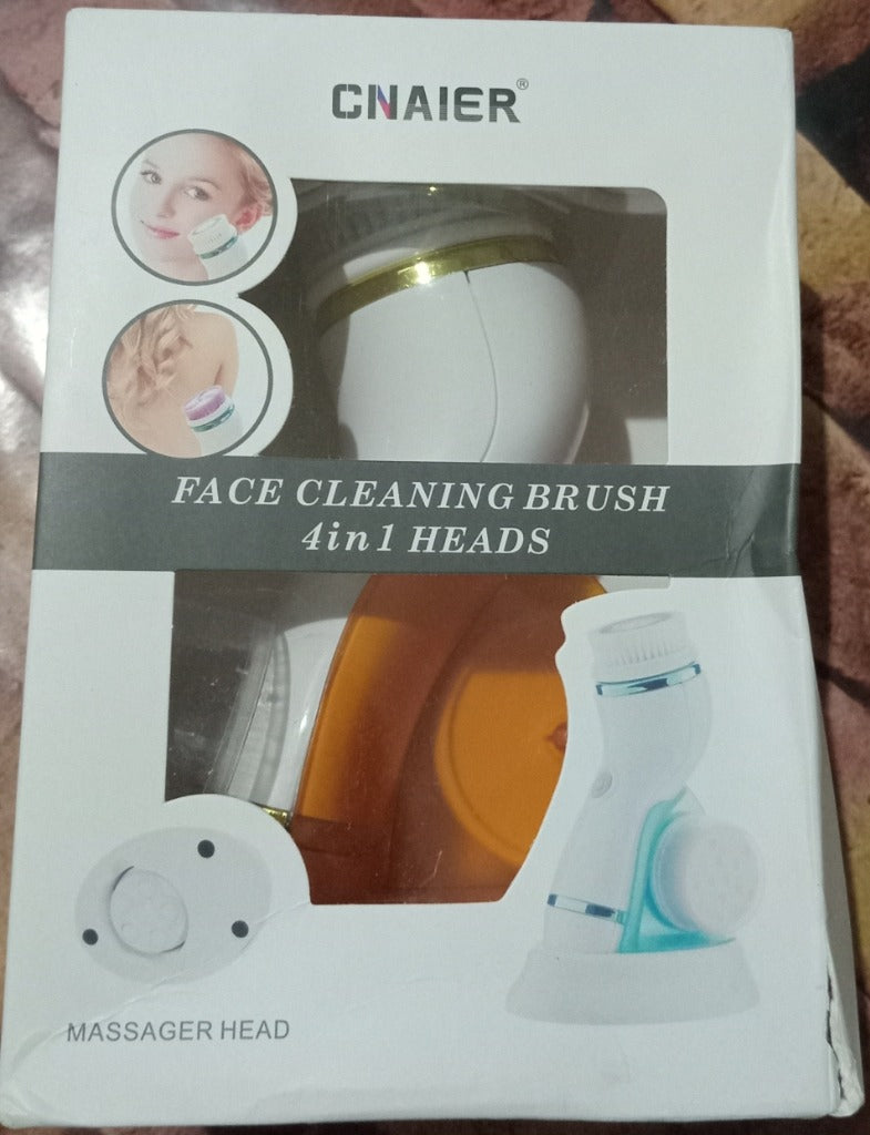 Cnaier Face Cleaning Brush 4-in-1 with Interchangeable Heads