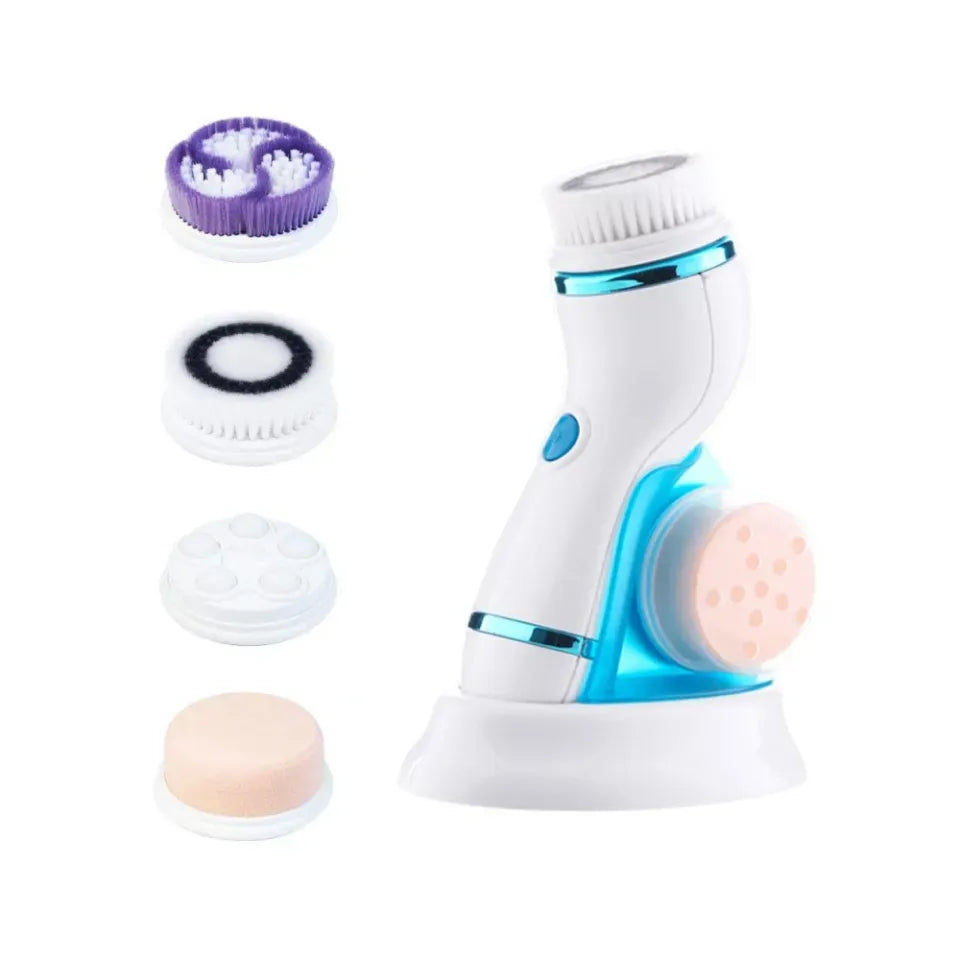 Cnaier Face Cleaning Brush 4-in-1 with Interchangeable Heads