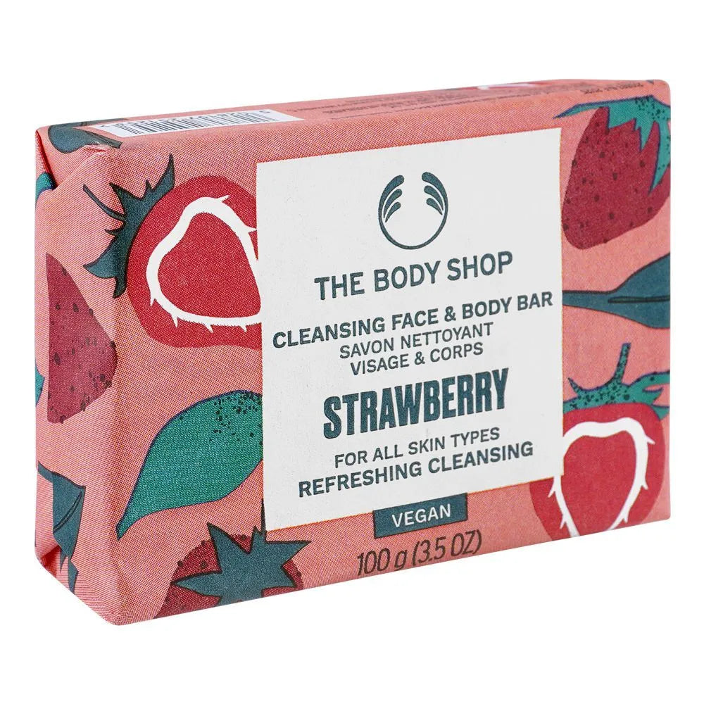 The Body Shop Cleansing Face And Body Bar Strawberry 100g