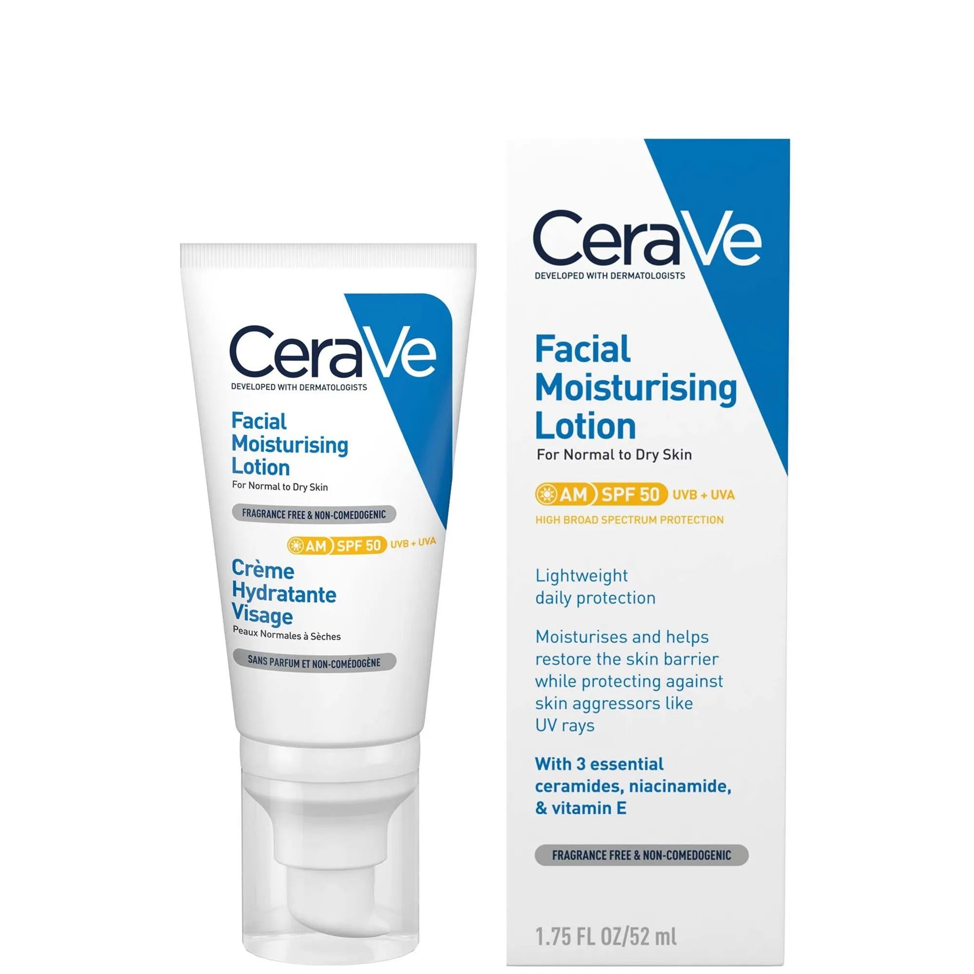 CeraVe UK Facial Moisturising Lotion PM 52ml
