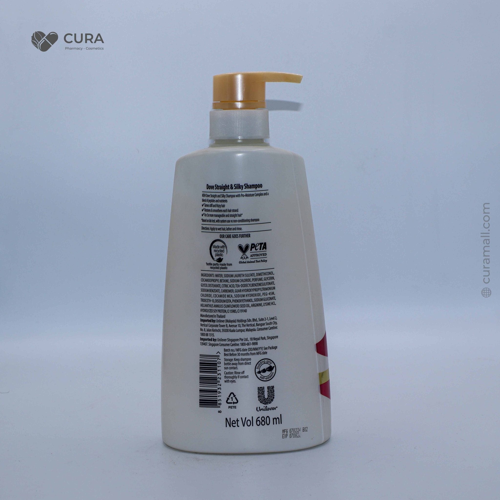 Dove Thai Shampoo 680ml Straight & Silky