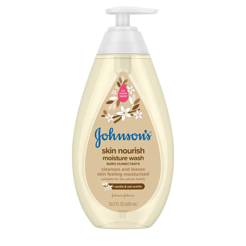 Johnsons Usa Baby Moisture Wash 600ml Vanilla &amp; Oat Scent