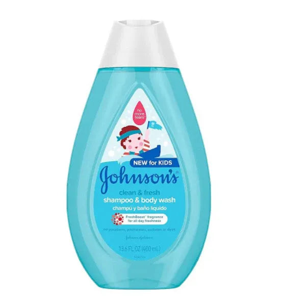 Johnsons Usa Shampoo &amp; Body Wash 400ml Clean &amp; Fresh