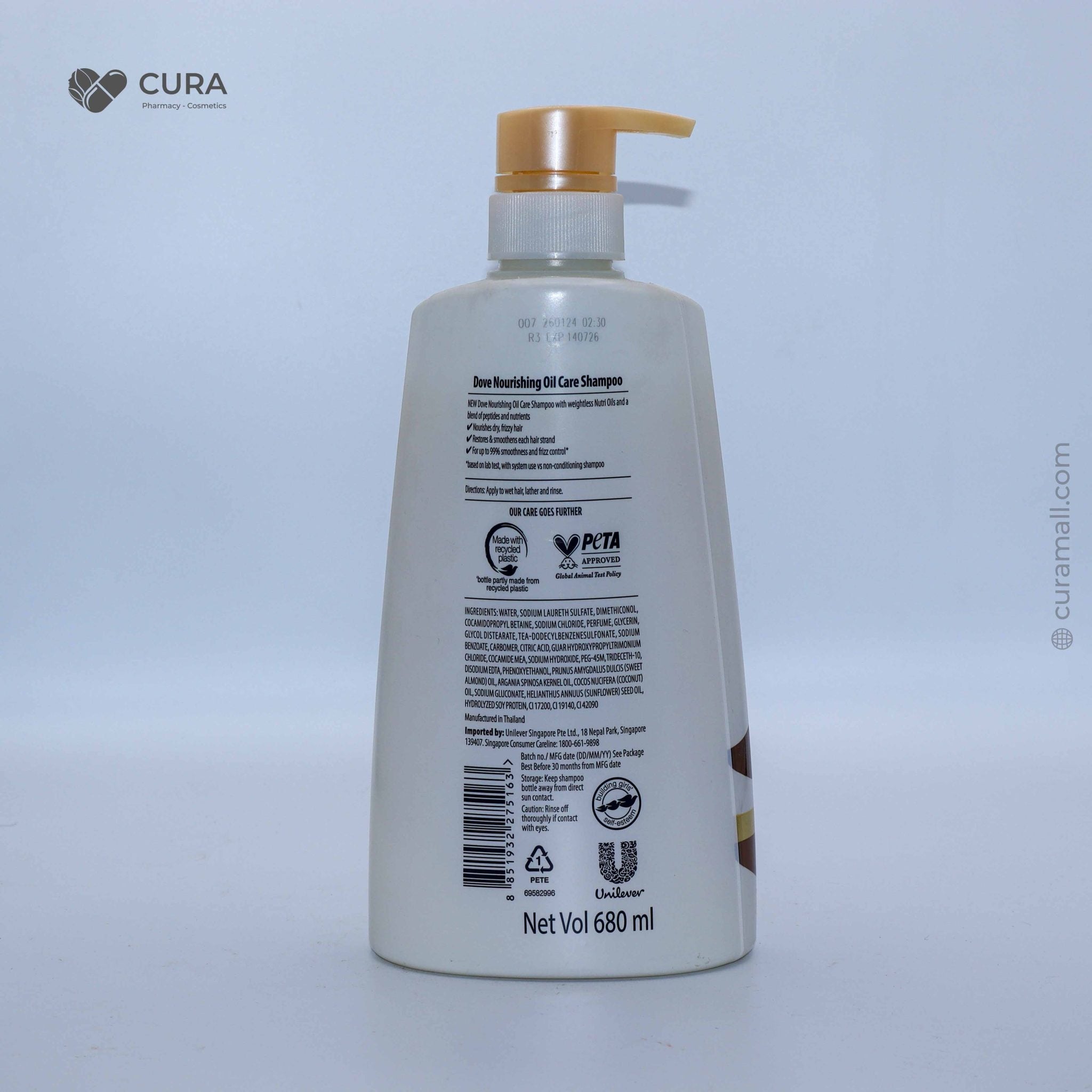 Dove Thai Shampoo 680ml Nourishing Oil Care