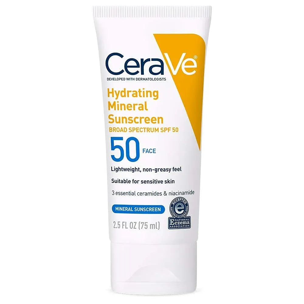 CeraVe Hydrating Mineral Sunscreen SPF 50 Face Lotion 75ml