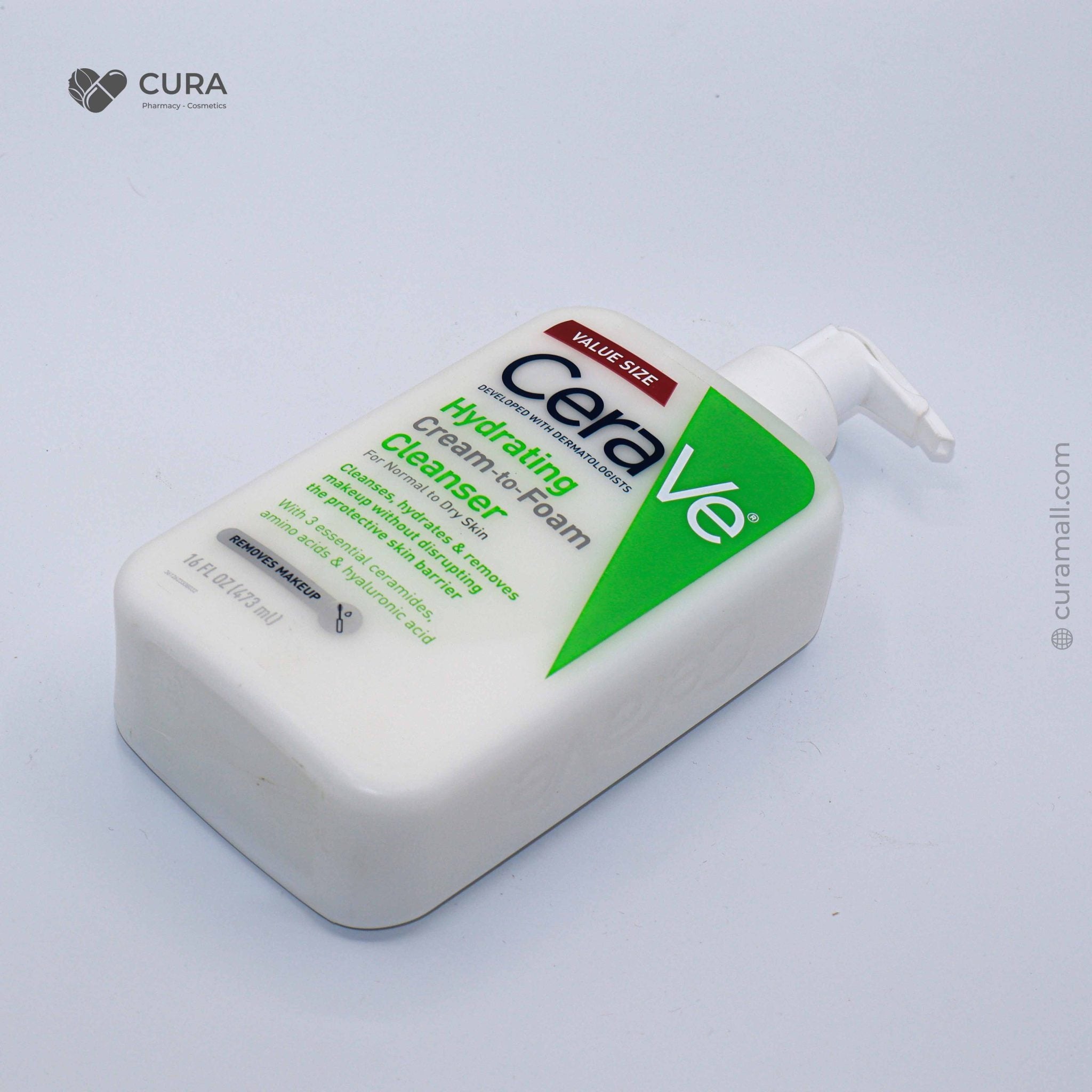 Cerave Hydrating Cream To Foam Cleanser 473ml