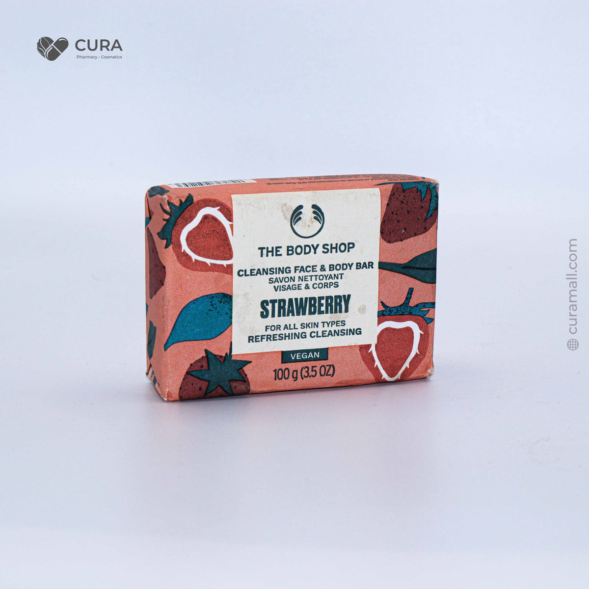 The Body Shop Cleansing Face And Body Bar Strawberry 100g