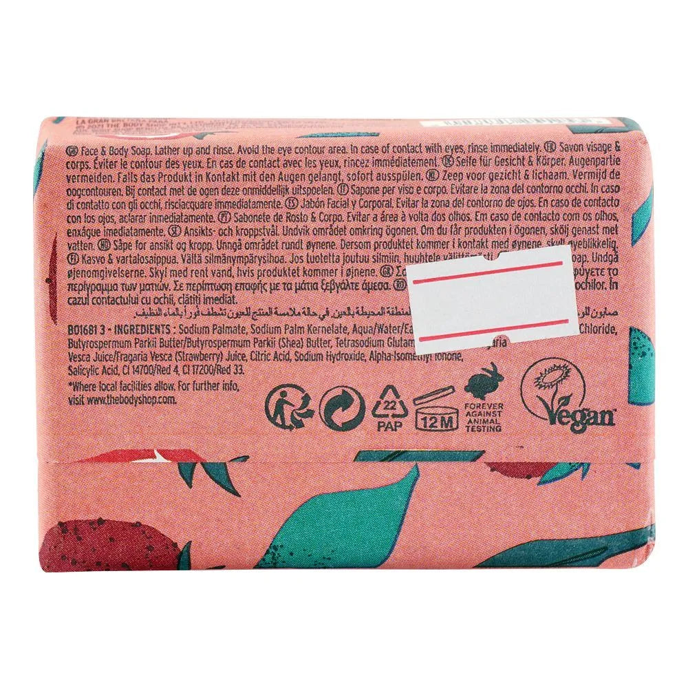 The Body Shop Cleansing Face And Body Bar Strawberry 100g
