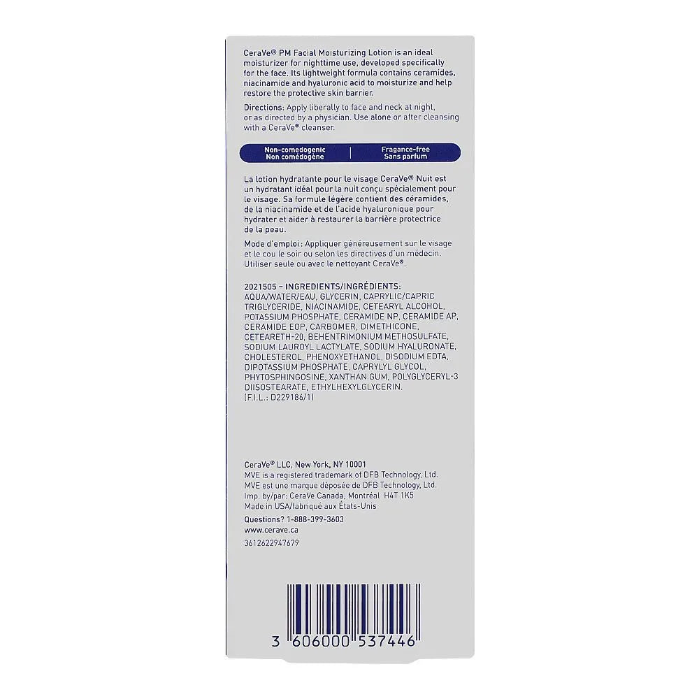 Cerave Facial Moisturising Lotion Pm 89ml