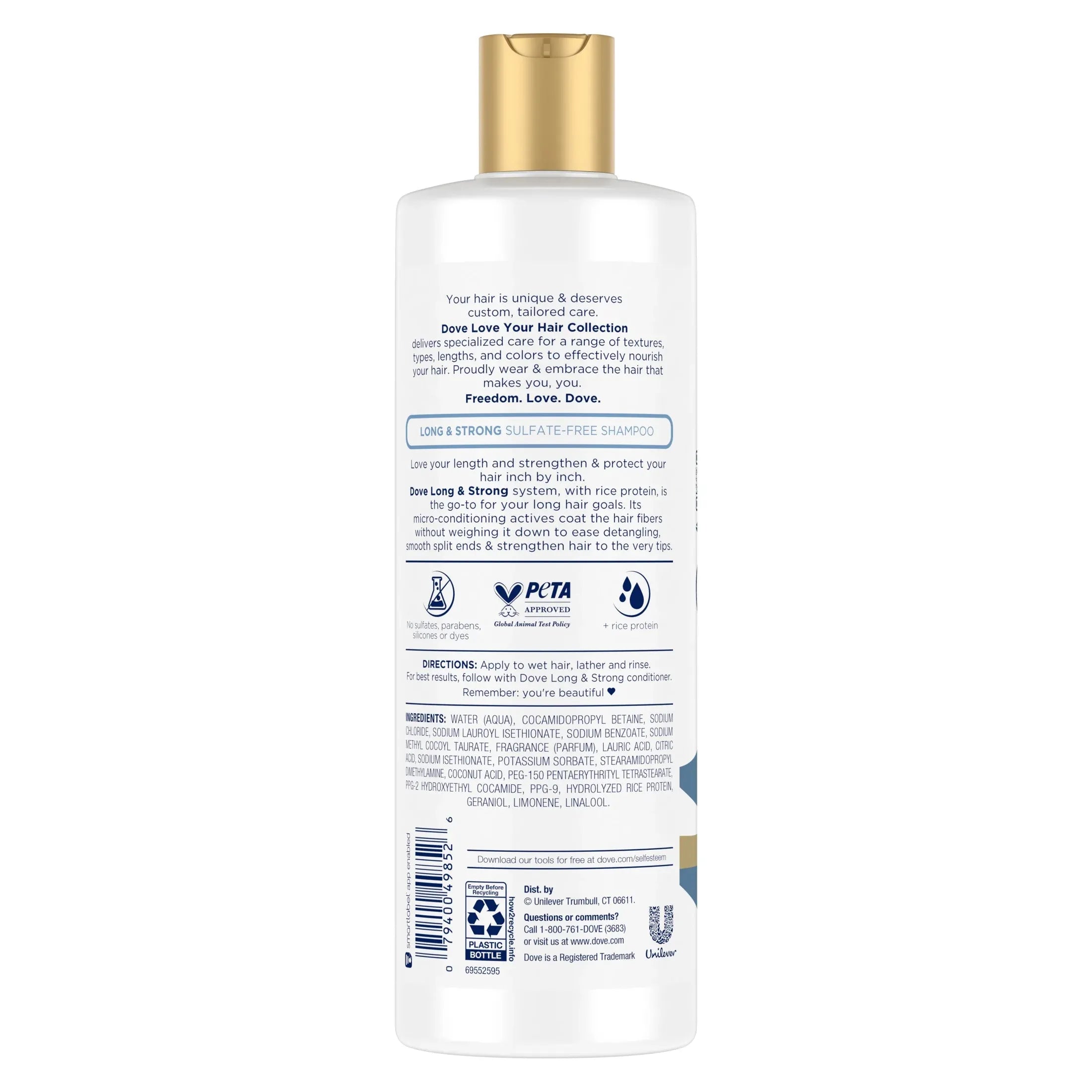 Dove Love Your Lasting Length Sulphate Free Shampoo 400ml