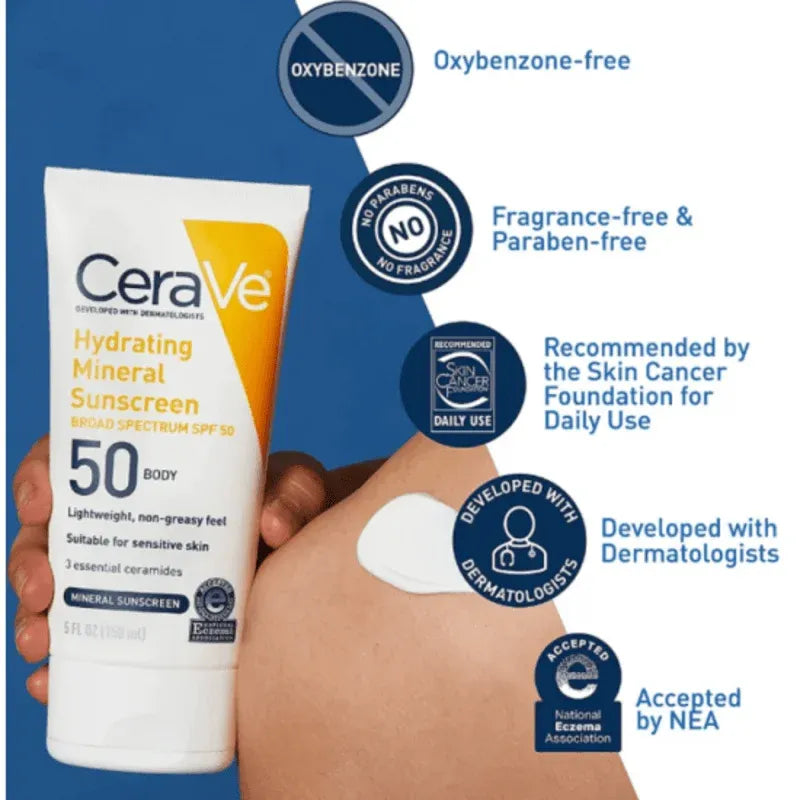 CeraVe Hydrating Sunscreen SPF 50 Body Lotion 150ml