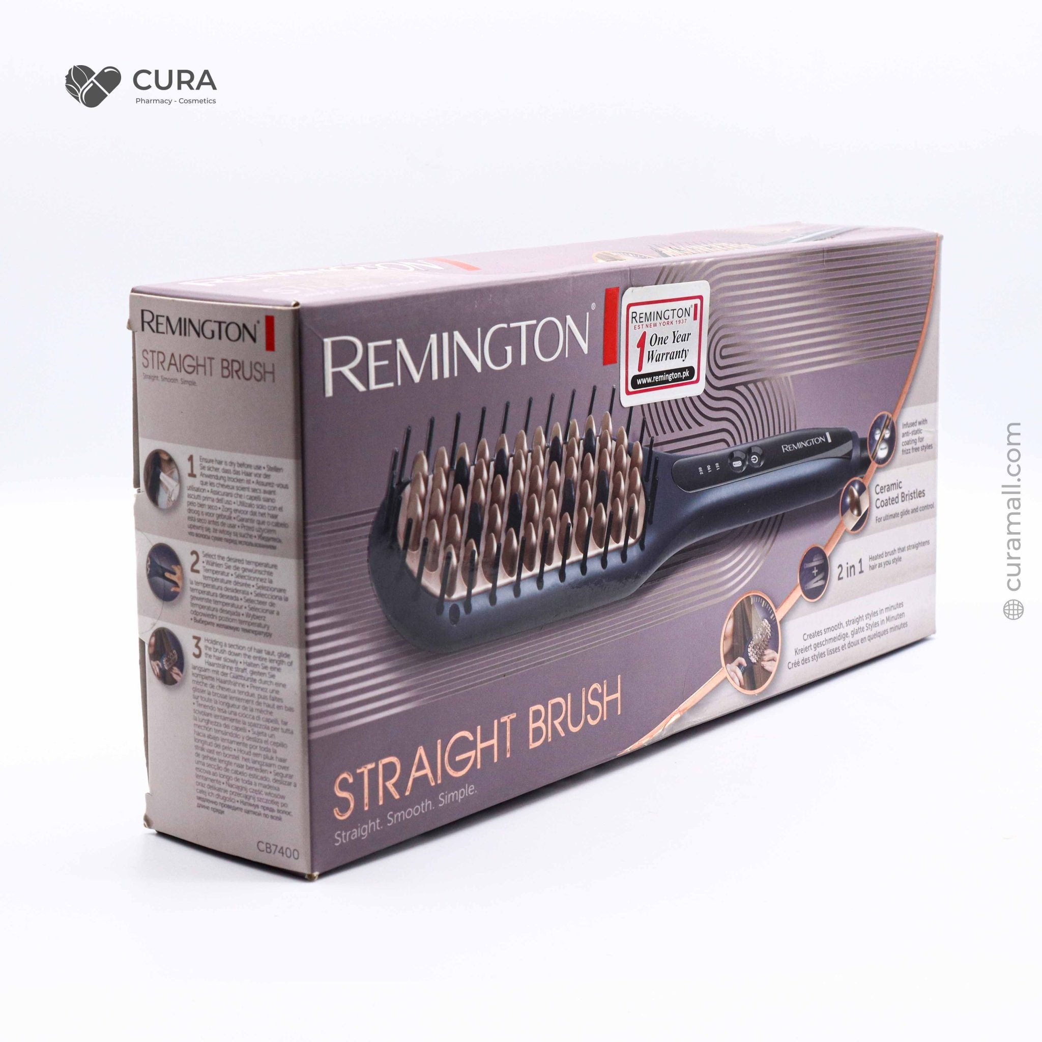 Remington Hair Straightener Brush CB7400