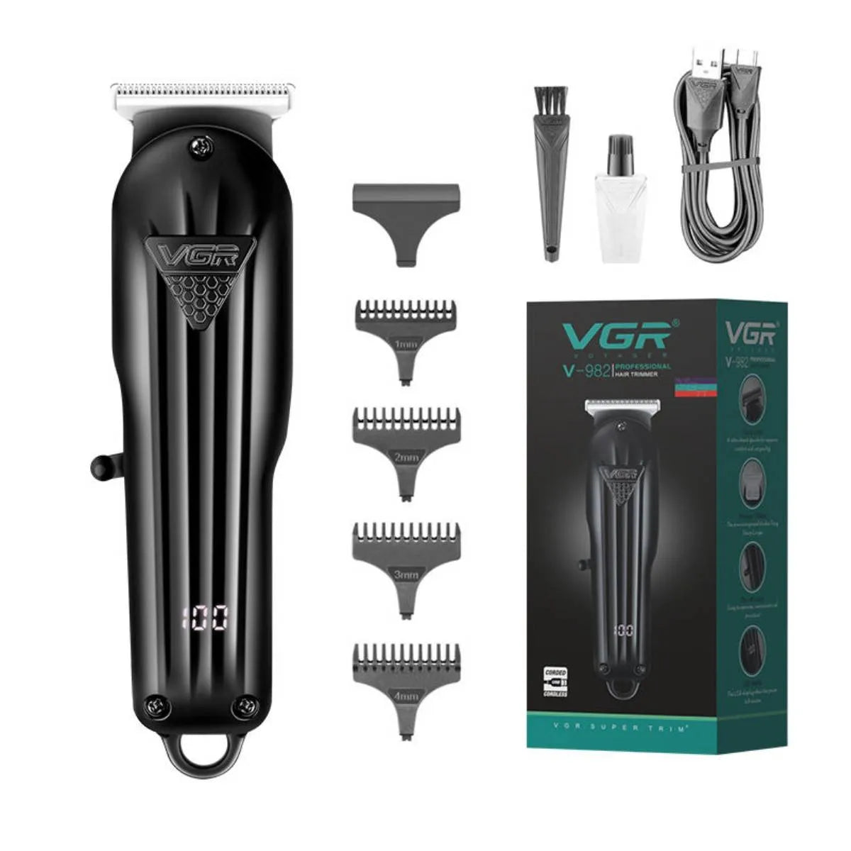 VGR Hair Trimmer V-982 – Rechargeable Precision Trimmer