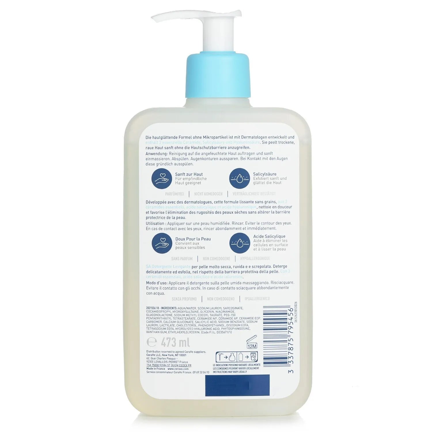 CeraVe UK SA Smoothing Cleanser 473ml